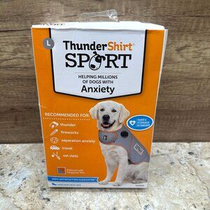 ThunderShirt Sport Dog Anxiety Jacket Platinum Size Large (41-64lb) New Open Box